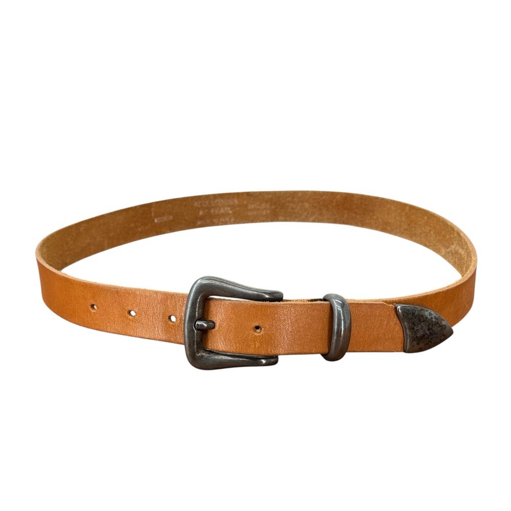 Accessories by Pearl Leather Belt Women SZ M Brown Western Rustic Boho Cowgirl - Picture 2 of 8